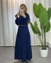 Premium Payet Detaylı Elbise Lacivert
