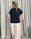Sandy Basic Bluz Lacivert