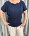 Sandy Basic Bluz Lacivert