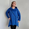 Santa Mavi Asimetrik Sweat