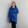 Santa Mavi Asimetrik Sweat
