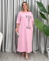 Selena Basic Elbise Pembe