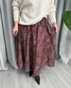 Selly Şal Desen Etek Bordo
