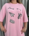Sena Basic Elbise Pembe