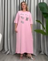 Sena Basic Elbise Pembe