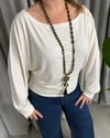 Silvia Basic Bluz Ekru