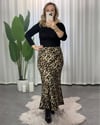 Star Siyah Leopar Etek