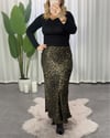 Star Yeşil Leopar Etek