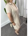 Victoria Cotton Elbise Bej