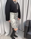 Zebra Midi Boy Etek Siyah