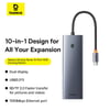 Baseus UltraJoy 10 Port 4K HDMI RJ45 PD100W USB-C Hub - GriBaseus UltraJoy 10 Port 4K HDMI RJ45 PD100W USB-C Hub - GriBaseusÇevirici ve AdaptörB0005280C811-00