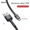 Baseus Cafule Micro USB 1M 2.4A Şarj Kablosu – SiyahBaseusKabloCAMKLF-BG1