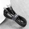 Baseus Cafule Micro USB 1M 2.4A Şarj Kablosu – SiyahBaseusKabloCAMKLF-BG1