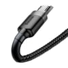 Baseus Cafule Micro USB 1M 2.4A Şarj Kablosu – SiyahBaseusKabloCAMKLF-BG1