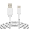 Belkin CAB002BT1MWH BoostCharge USB-C - USB-A 15W 1M Örgülü Şarj ve Data Kablosu - BeyazBelkin CAB002BT1MWH BoostCharge USB-C - USB-A 15W 1M Örgülü Şarj ve Data Kablosu - BeyazBelkinKabloCAB002BT1MWH