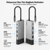 Belkin INC027HQSGY Connect 8 Port Dual Display USB-C Hub 100W PD 4K 60Hz - GriBelkin INC027HQSGY Connect 8 Port Dual Display USB-C Hub 100W PD 4K 60Hz - GriBelkinÇevirici ve AdaptörINC027HQSGY