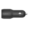 Belkin BoostCharge 24W Çift Port USB-A Hızlı Araç Şarj Cihazı - SiyahBelkinŞarj CihazlarıCCB001BTBK