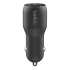 Belkin BoostCharge 24W Çift Port USB-A Hızlı Araç Şarj Cihazı - SiyahBelkinŞarj CihazlarıCCB001BTBK