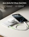 Belkin BPD010HQWH BoostCharge 5.000 mAh MagSafe Uyumlu 15W Kablosuz Slim Powerbank - BeyazBelkinPowerbankBPD010HQWH
