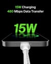 Belkin CAB002BT2MWH BoostCharge USB-C - USB-A Örgülü Şarj ve Data Kablosu 15W 2M - BeyazBelkinKabloCAB002BT2MWH