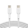 Belkin CAB004BT1MWH BoostCharge 60W USB-C to USB-C 1M Örgülü Şarj Kablosu – BeyazBelkinKabloCAB004BT1MWH