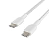 Belkin CAB004BT1MWH BoostCharge 60W USB-C to USB-C 1M Örgülü Şarj Kablosu – BeyazBelkinKabloCAB004BT1MWH
