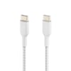 Belkin CAB004BT1MWH BoostCharge 60W USB-C to USB-C 1M Örgülü Şarj Kablosu – BeyazBelkinKabloCAB004BT1MWH