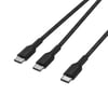 Belkin CAC004HQ1.5MBK Boostcharge Pro 140W Usb-C To Dual Usb-C Örgülü Kablo 1.5M - SiyahBelkinKabloCAC004HQ1.5MBK