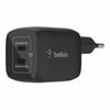 Belkin WCH011VFBK BoostCharge Pro 45W GaN Çift USB-C Yüksek Hızlı Şarj Adaptörü - SiyahBelkinŞarj CihazlarıWCH011VFBK