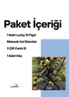  Lucky 13 Aksiyon Figürü Robot Oyuncak 13cm Siyah ve Sarı Mekanik Kol Eklenti Seti