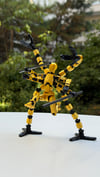 Lucky 13 Aksiyon Figürü Robot Oyuncak 13cm Dört Kollu Mekanik Kollu Altın Siyah