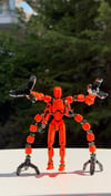 Lucky 13 Aksiyon Figürü Robot Oyuncak 13cm Mekanik Kollu Turuncu