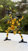 Lucky 13 Aksiyon Figürü Robot Oyuncak 13cm Dört Kollu Mekanik Kollu Altın Siyah