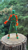 Lucky 13 Aksiyon Figürü Robot Oyuncak 13cm Yeşil Turuncu