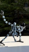 Lucky 13 Aksiyon Figürü Robot Oyuncak 13cm Mekanik Kollu Gri