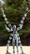Lucky 13 Aksiyon Figürü Robot Oyuncak 13cm Mekanik Kollu Gri