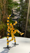 Lucky 13 Aksiyon Figürü Robot Oyuncak 13cm Mekanik Kollu Altın