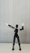 Lucky 13 Aksiyon Figürü Robot Oyuncak 13 cm Siyah Şeffaf