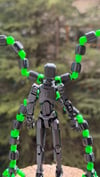 Lucky 13 Aksiyon Figürü Robot Oyuncak 13cm Siyah ve Yeşil Mekanik Kol Eklenti Seti