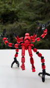 Lucky 13 Aksiyon Figürü Robot Oyuncak 13cm Mekanik Kollu Kırmızı