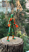 Lucky 13 Aksiyon Figürü Robot Oyuncak 13cm Yeşil Turuncu