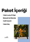 Lucky 13 Aksiyon Figürü Robot Oyuncak 13cm Altın Siyah ve Mekanik Kol Eklentisi Seti