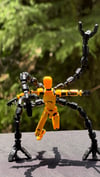 Lucky 13 Aksiyon Figürü Robot Oyuncak 13cm Altın Siyah ve Mekanik Kol Eklentisi Seti