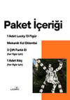Lucky 13 Aksiyon Figürü Robot Oyuncak 13cm Mekanik Kollu Beyaz