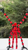 Lucky 13 Aksiyon Figürü Robot Oyuncak 13cm Mekanik Kollu Kırmızı