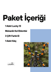 Lucky 13 Aksiyon Figürü Robot Oyuncak 13cm Siyah ve Turuncu Mekanik Kol Eklenti Seti