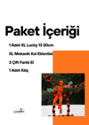 Lucky 13 XL Aksiyon Figürü Robot Oyuncak 20cm Mekanik Kollu Turuncu Turkuaz