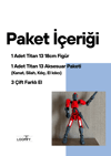 Titan 13 Aksiyon Figürü Robot Oyuncak 18cm ve Aksesuar Paketi Seti Kırmızı