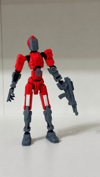 Titan 13 Aksiyon Figürü Robot Oyuncak 18cm ve Aksesuar Paketi Seti Kırmızı