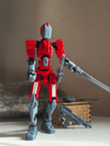 Titan 13 Aksiyon Figürü Robot Oyuncak 18cm ve Aksesuar Paketi Seti Kırmızı